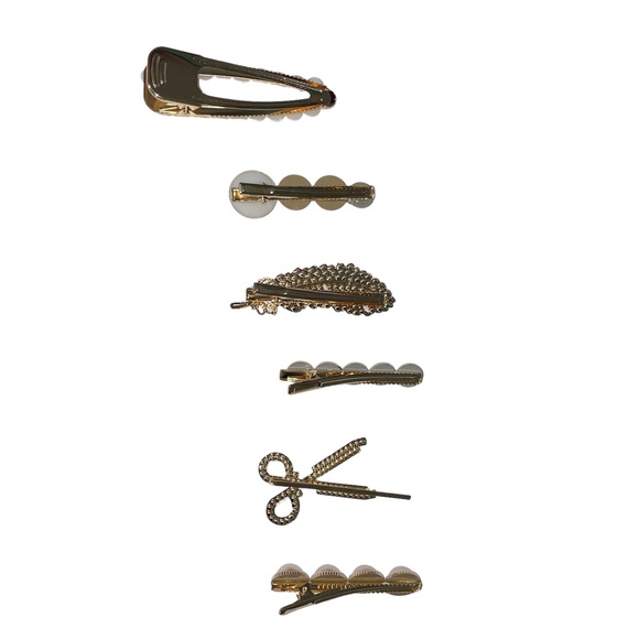 Set of 6 Feather, Starfish & Scissors Hair Clips - Picture 5 of 7